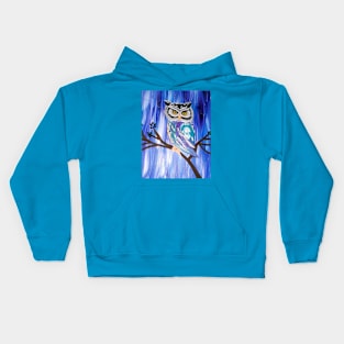 Owl in the Rain Kids Hoodie